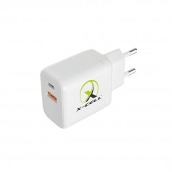 CARREGADOR TOMADA USB-C / USB PD 40W X-CELL MOD XC-UR98 BRANCO