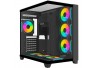 GABINETE GAMER FORTREK CLARITY FULL GLASS S/ FONTE MOD 86946 PRETO