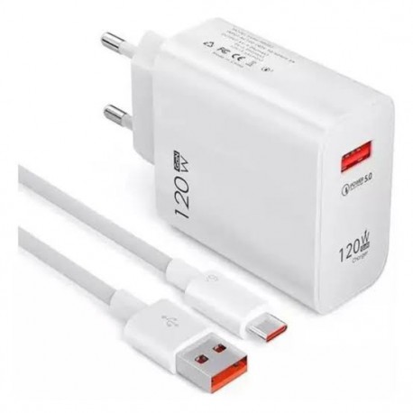 CARREGADOR TOMADA TYPE-C / USB-A MI 120W
