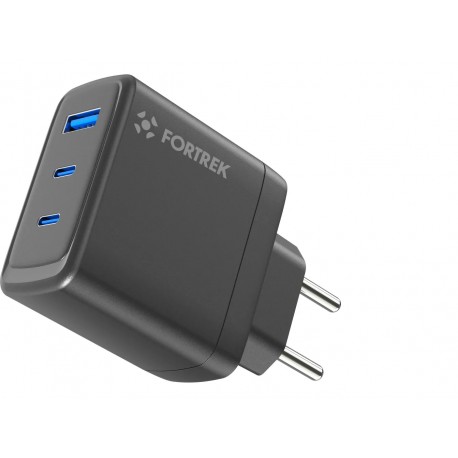CARREGANDO GAN USB-C USB-A 65W CG633 FORTREK MOD 85745