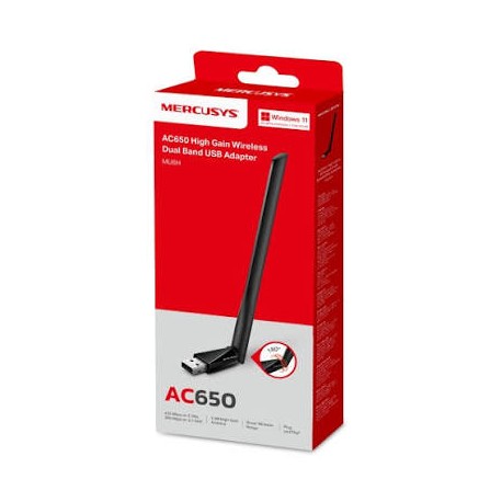 ADAPTADOR USB SEM FIO MERCUSYS AC650 MOD MU6H