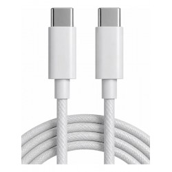 CABO USB-C / USB-C 1M COMPATÍVEL IPHONE 17 60W BRANCO