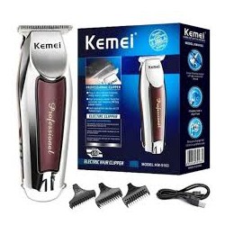 CORTADOR CABELO E BARBA PROFISSIONAL RECARREGÁVEL KEMEI MOD KM-9163