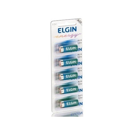 BATERIA ALCALINA C/ 5 ELGIN 12V A23 MOD 82195