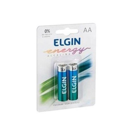 PACK C/ 2 PILHAS AA ALCALINA LR6 ELGIN MOD 82152