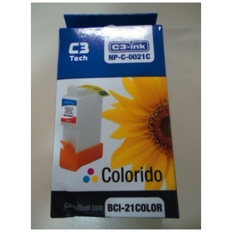 CARTUCHO C3TECH COMPATÍVEL CANON MOD NP-C-0021C COLOR