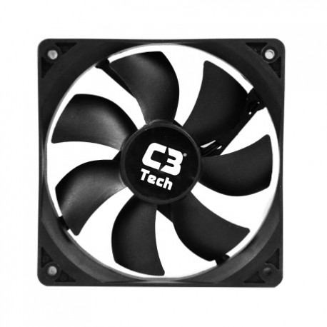 COOLER P/ GABINETE C3TECH 12X12 C/ LED PRETO STORM MOD F7-L100 