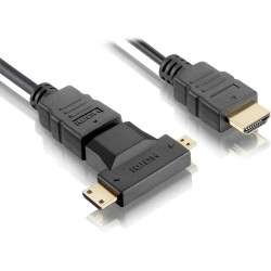 CABO VÍDEO HDMI/HDMI 1,8M 3D ELGIN C/ ADAP MINI MICRO