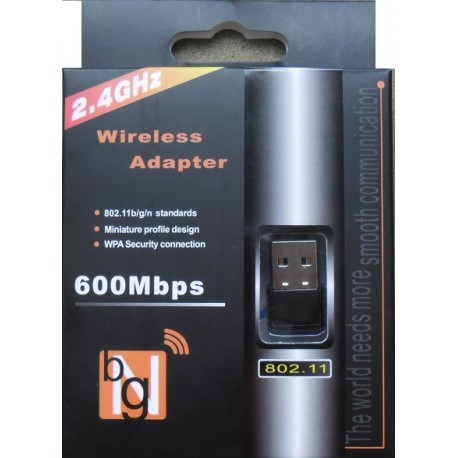 ADAPTADOR WIRELESS USB BG 600MBPS NANO