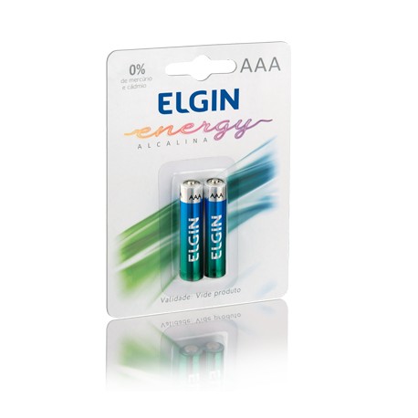 PACK C/ 2 PILHAS AAA ALCALINA LR03 ELGIN MOD 82154