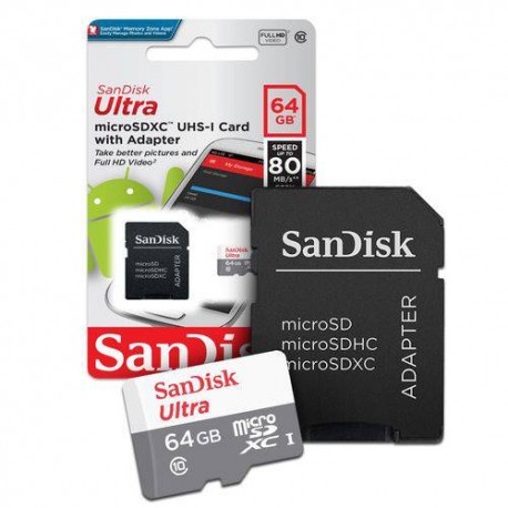 MICRO SD 64GB SANDISK ULTRA 80MB