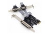 PLACA PCI EXPRESS C/ 2 SAÍDAS SERIAL 1 PARALELA DEX MOD DP-03