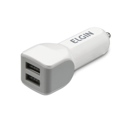 CARREGADOR VEICULAR 2 SAIDAS USB ELGIN