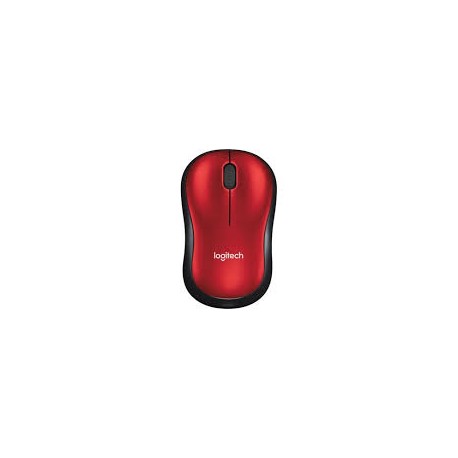 MOUSE ÓPTICO S/ FIO LOGITECH MOD M185 VERMELHO