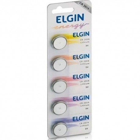 BATERIA 3V C/ 5 CR-2016 ELGIN MOD 82196