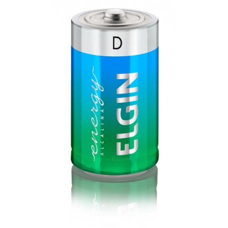 PACK D C/ 2 PILHAS 1.5V ALCALINA ELGIN LR20 MOD 82157