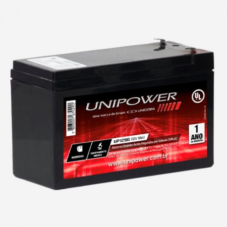 BATERIA P/ NOBREAK UNIPOWER 12V 9AH MOD UP1290 