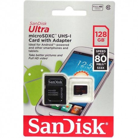 MICRO SD 128GB SANDISK ULTRA 80MB
