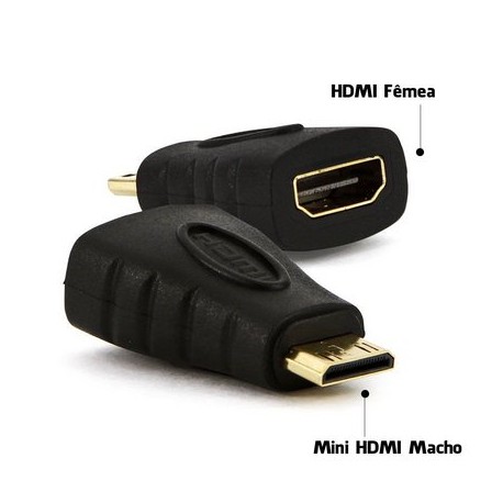 ADAPTADOR HDMI FÊMEA P/ MINI HDMI MACHO MOD 1405