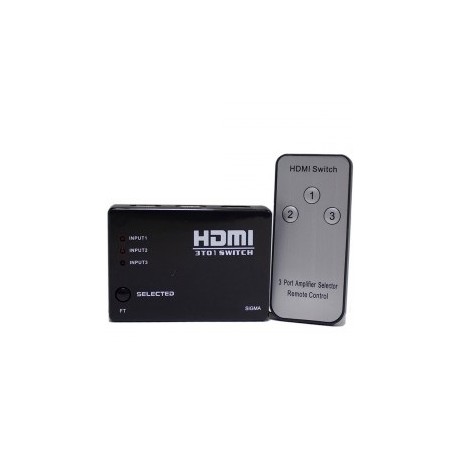 SWITCH HDMI 1 X 3 PORTAS 1080P COM CONTROLE