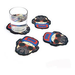 PORTA COPO DECOR COLORFUN PUG RELIZA C/ 4 UNID