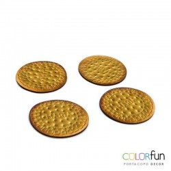 PORTA COPO DECOR COLORFUN BOLACHA MARIA RELIZA C/ 4 UNID