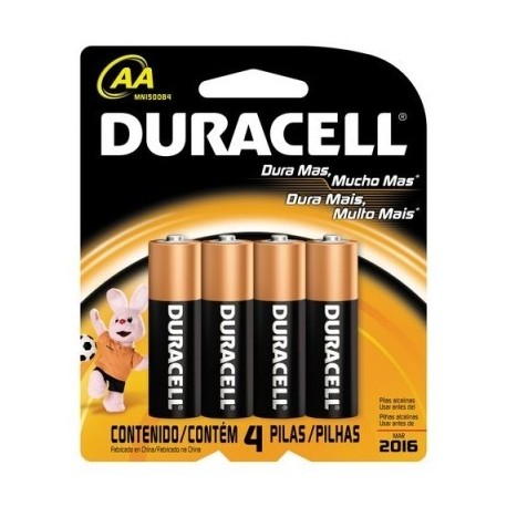 PACK C/ 4 PILHAS AA ALCALINA 74445 MN1500 DURACELL