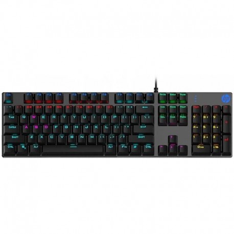 TECLADO HP MECÂNICO GAMER USB MOD GK400F LED RGB